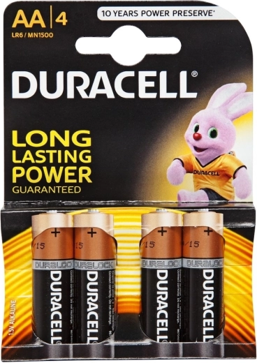 Tužkové batérie AA DURACELL Basic LR6, 1,5 V, 4 ks