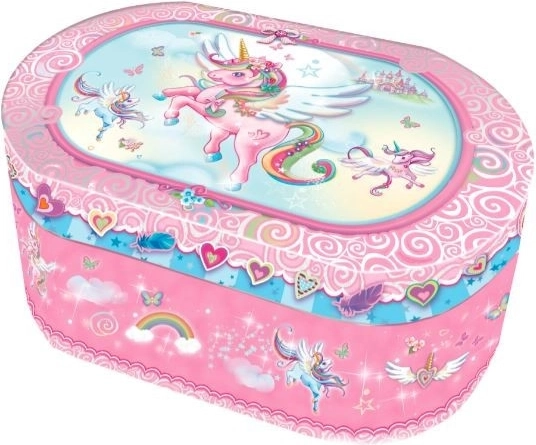 Oválna hracia skrinka - Jednorožec