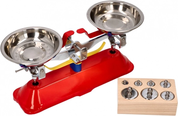 Detská kovová váha GOKI s miskami a závažiami