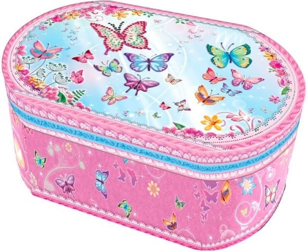 Oválna hracia skrinka - motýle Pecoware