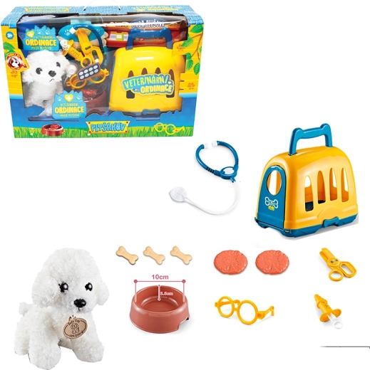 Veterinárny set s prepravkou a bišónikom
