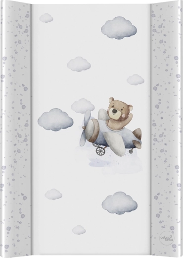 Ceba Baby pevná prebaľovacia podložka na postieľku ultra light pilot bear 50 × 70 cm