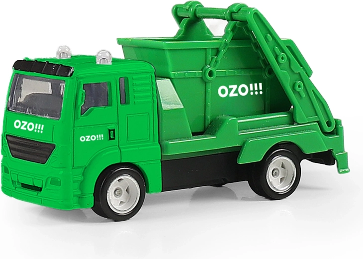 Kovové smetiarske auto s kontajnerom OZO 7 cm