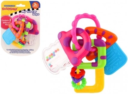 Chrastítko a hryzátko kľúče pre bábätká 3m+