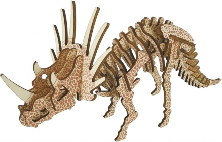 Drevené 3D puzzle Triceratops