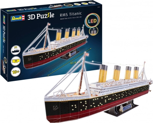 Revell rms titanic led edícia 3d puzzle model lode
