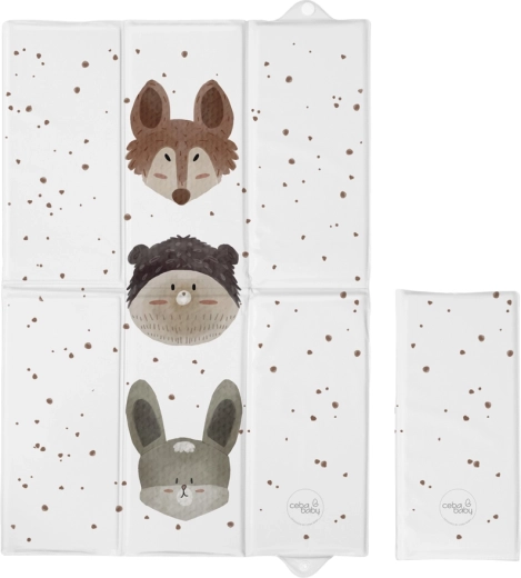 Ceba Baby cestovná prebaľovacia podložka basic cute animals 60 × 40 cm