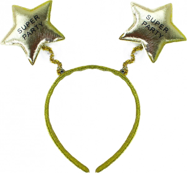 Karnevalová čelenka Super Párty v zlatej farbe
