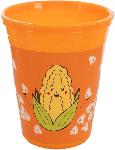 Pohár na snack s viečkom 0,55 l, oranžový