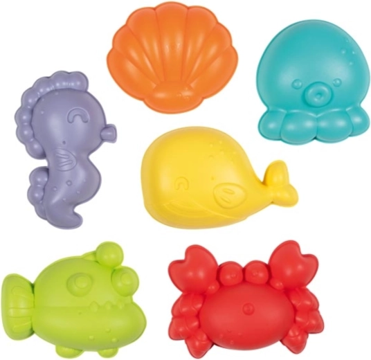 Sada pieskových formičiek z bioplastu 6 ks GOKI