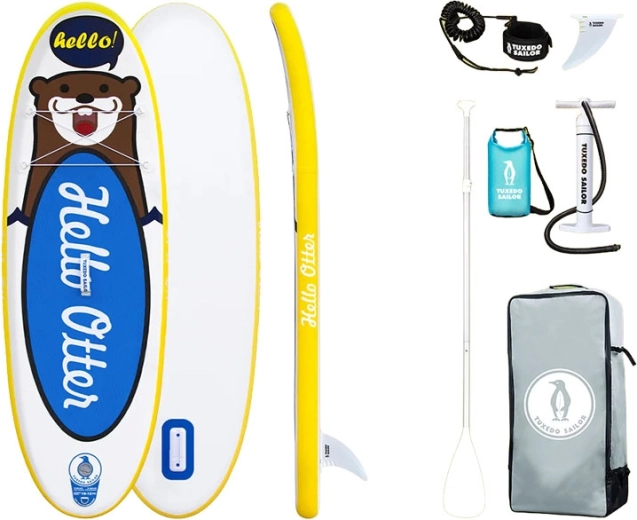 Detský nafukovací paddleboard FunWater Tuxedo Sailor 240 cm (modrý)