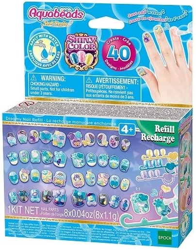 Aquabeads nálepky na nechty – doplnková sada Shiny Color