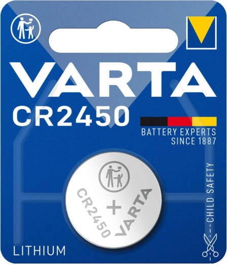 Gombíková lítiová batéria CR2450 Varta