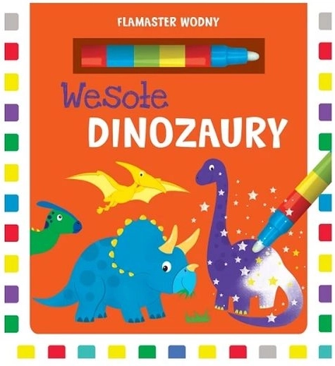 Veselé dinosaury – vodné omaľovánky s fixkou