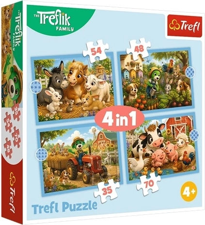 Puzzle 4v1 Rodinná prechádzka