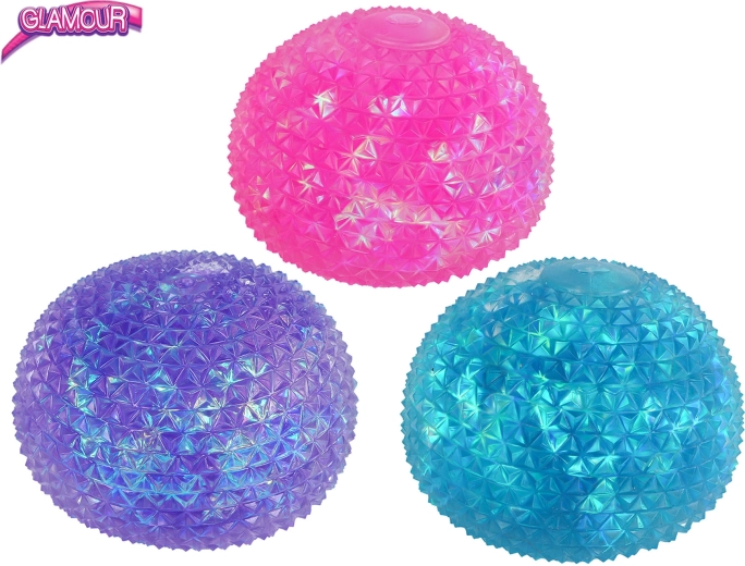 Glamour kryštálový strečový antistresový loptička Sugar 10 cm (6 ks)
