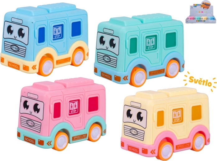 Autobus so zotrvačníkom a svetelnými efektmi 8,5 cm