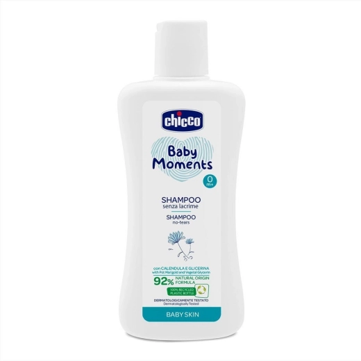 Chicco šampón pre deti Baby Moments 92 % prírodných zložiek 200 ml