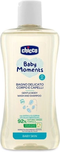 Chicco Baby Moments sprchový gél 2v1 na vlasy a telo 200 ml