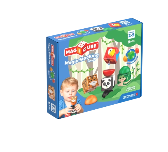 Geomag Magicube magnetická stavebnica Džungľa, 8 dielov