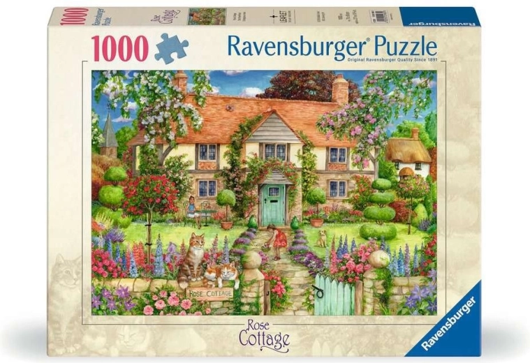 Ravensburger puzzle Ružová chalúpka 1000 dielikov