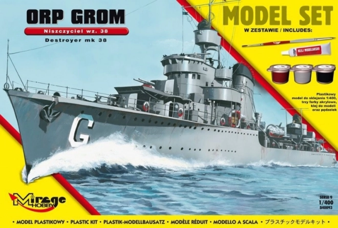 Model poľského torpédoborca ORP Grom wz.38