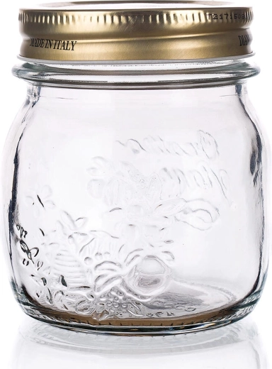 Dóza Quattro Stagioni 0,25 l so skleneným telom a kovovým viečkom