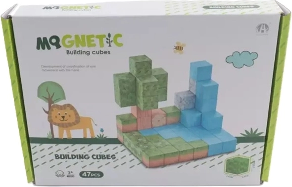 Madej magnetické kocky 3D 47 dielikov