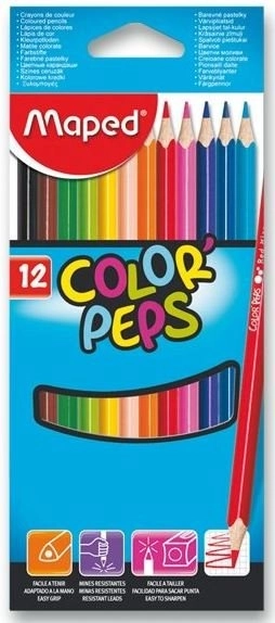 Trojhranné pastelky MAPED Color'Peps 12 ks