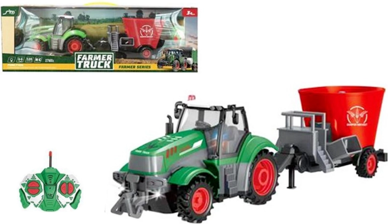 Traktor na diaľkové ovládanie so svetlom a nabíjačkou