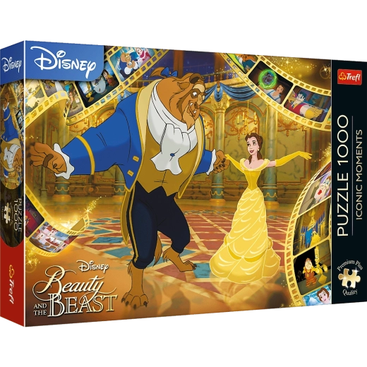 Puzzle TREFL Premium Plus ikonické momenty: Kráska a zviera 1000 dielikov