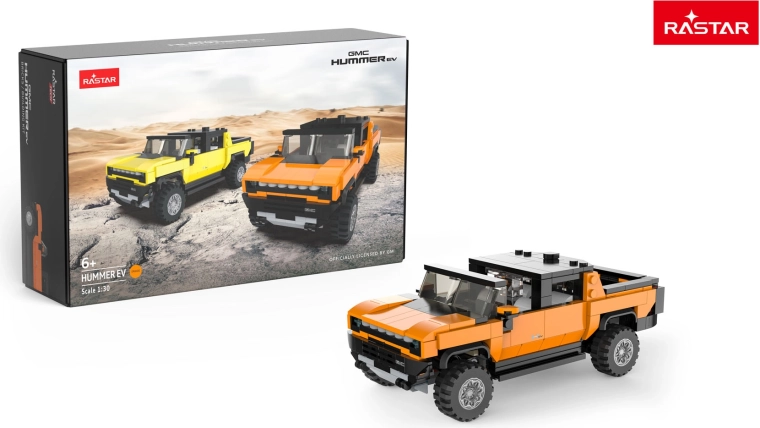 Stavebnica auto Hummer EV Rastar 1:30 oranžové