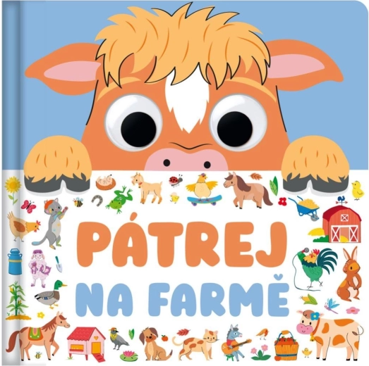 Knižka Pátraj na farme s pohyblivými očami 20 × 20 cm