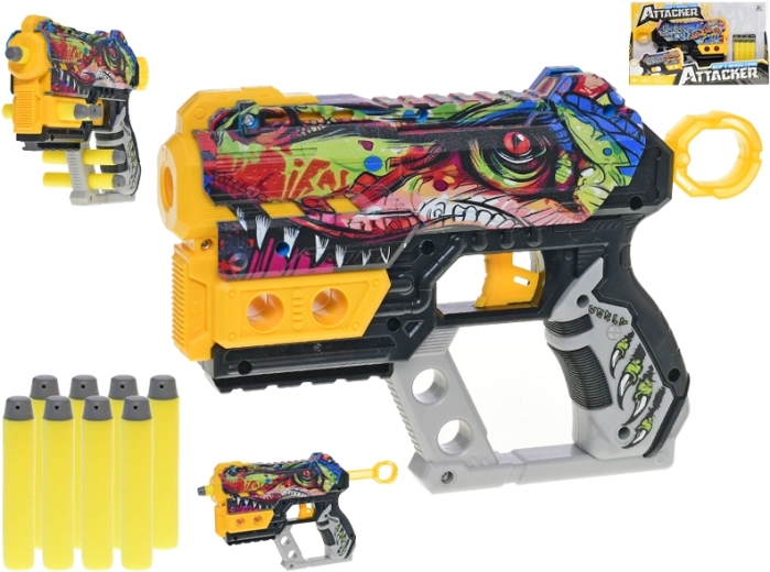 Pistole na penové náboje 22,5 cm – dino alebo graffiti