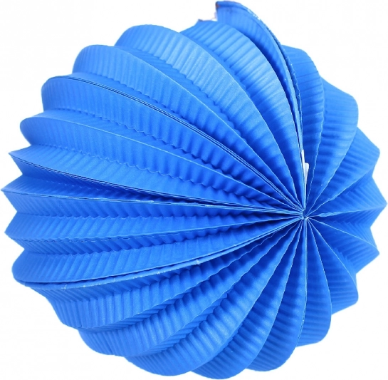 Papierový lampión guľa modrý 20 cm