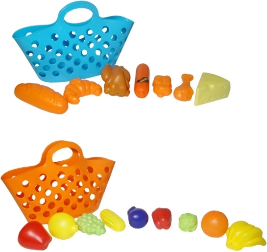 Ovocie a zelenina v košíku – detská sada potravín
