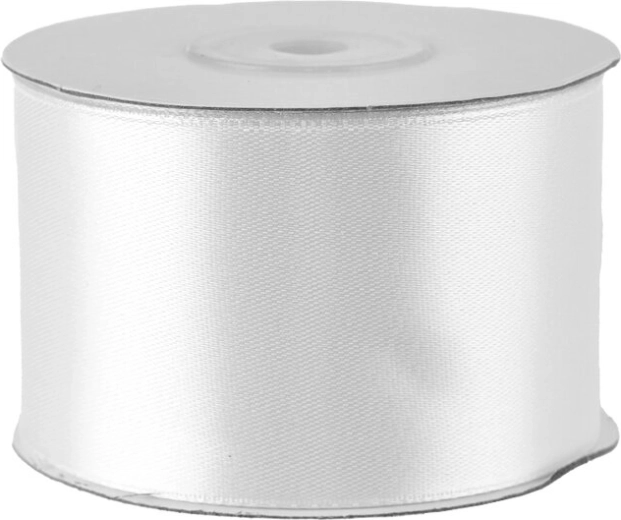 Saténová stuha biela 50 mm, 25 m