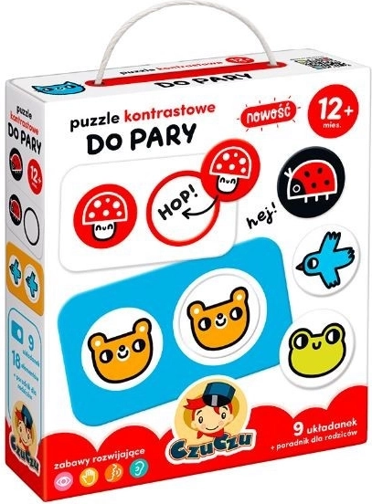 CzuCzu puzzle do páru – kontrastné obrázky pre batoľatá