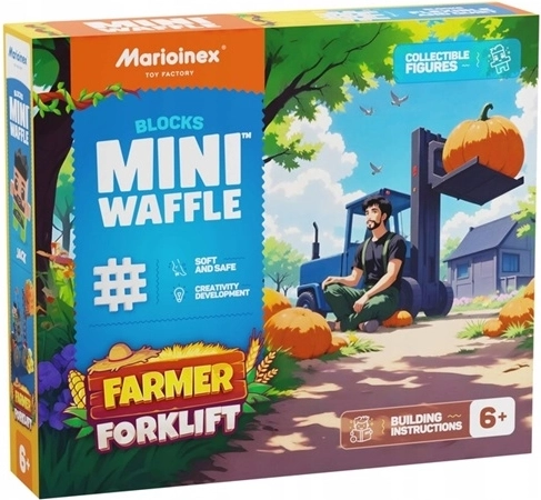 Marioinex mini waffle farmársky vysokozdvižný vozík – 50 dielikov