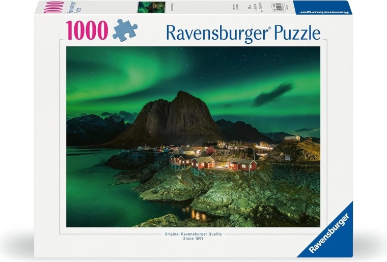 Ravensburger puzzle polárna žiara nad Hamnøy 1000 dielikov