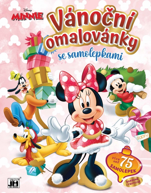 Vianočné omaľovánky so samolepkami MINNIE