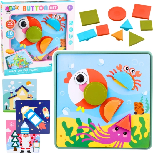 Kreatívne geometrické puzzle – vzdelávacia mozaika pre deti (35 dielov)