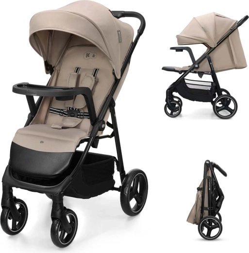 Športový kočík Kinderkraft Trig 3 s pultíkom stone beige