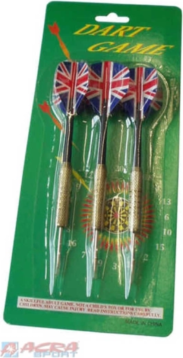Závodné šípky Acra s kovovým hrotom 18 g – 3 kusy