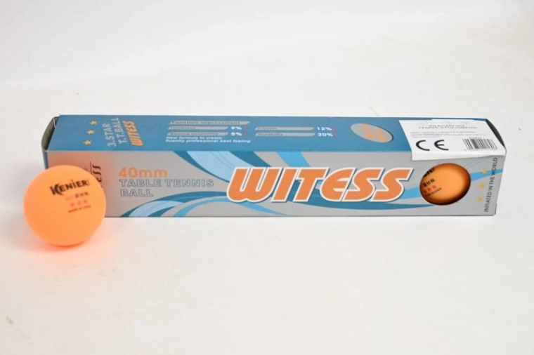 Oranžové loptičky na stolný tenis (ping-pong) 6 ks