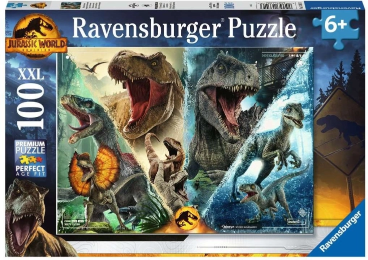 Ravensburger puzzle Jurský svet: Nadvláda – monitoring druhov XXL 100 dielikov