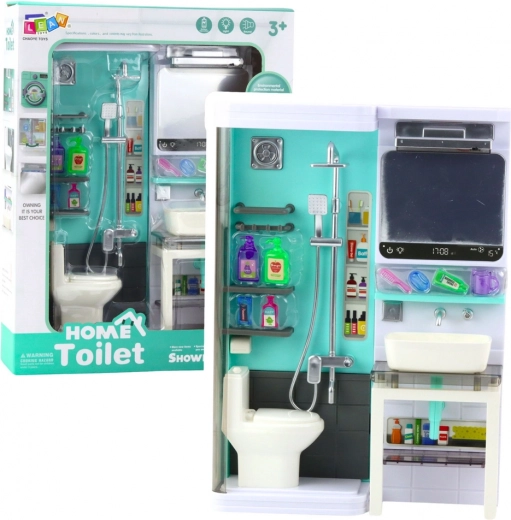 Detská kúpeľňa – sprcha, umývadlo a toaleta so svetlami a zvukmi