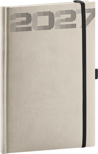 Notique týždenný diár Aprint Top 2027 svetlosivý 15 × 21 cm