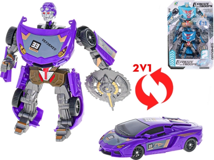 Transformujúce sa auto na robota 15–16 cm pre deti