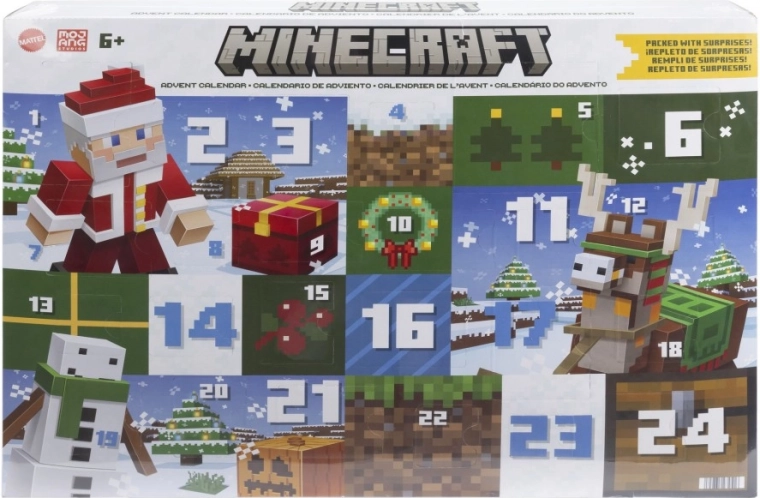 minecraft adventný kalendár 2024 s figúrkami a doplnkami